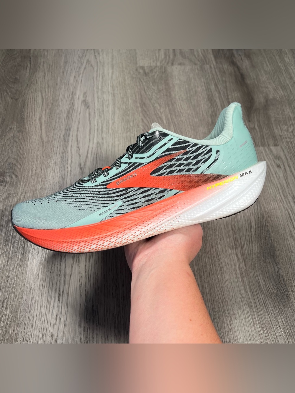 Brooks Hyperion Max Shoes Mens Size US 12 Blue Orange Athletic Running Sneakers